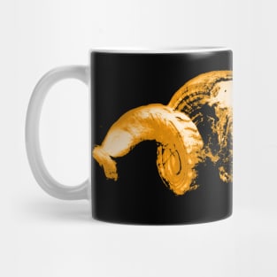 Ram Skull Yellow Mug